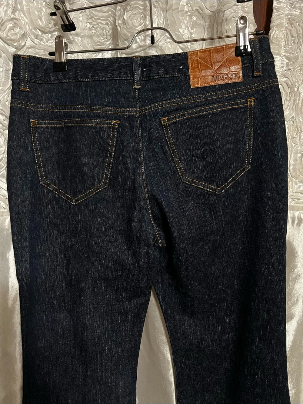 Michael Kors Dark Indigo Wide Leg Jeans